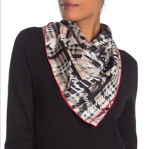 NWOT Burberry Silk Scribble Scarf